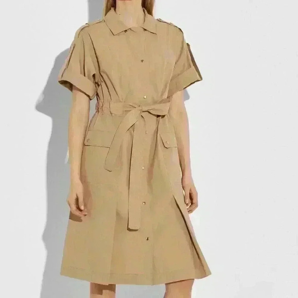 Coach Dresses & Skirts - Coach Tie Waist Shirt Dress‎
